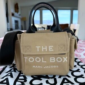 Marc Jacobs Beige Tool Box Messenger Bag